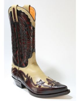3156 Sendra Cowboystiefel Flor. Fuchsia Crepe