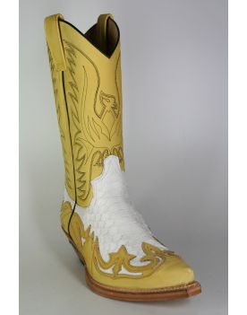 3241 Sendra Cowboystiefel N. Skimo Python Blanco