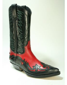 3241 Sendra Cowboystiefel Ciclon Negro Ciclon Rojo