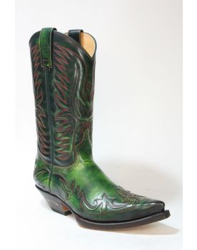 3241 Sendra Boots Cowboystiefel Flora Verde Botella