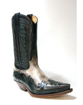 3241 Sendra Cowboystiefel Flora Verde Botella Denver Canela