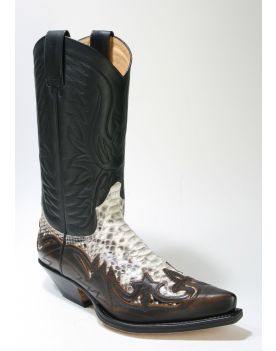 3241 Sendra Cowboystiefel Natur Antic Jacinto Pyth. Barr. Nat.