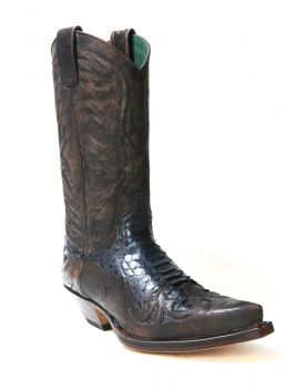 3241 Sendra Cowboystiefel Barbados Querisa Python Azul