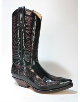 3241 Sendra Cowboystiefel Dark Verde Botella