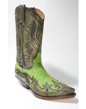 3241 Sendra Cowboystiefel Kabir Crema Pistacho