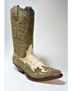 3241 Sendra Cowboystiefel Old Martens Corda Python Natural