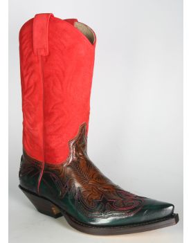 3241 Cowboystiefel Sendra Flora Verde Botella Quersia 