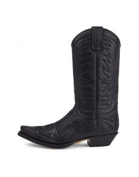  3241 Sendra Cowboystiefel Trenzado WEST schwarz