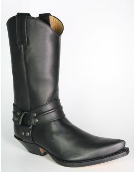 3305 Sendra Cowboystiefel Bikerboots Negro spitz