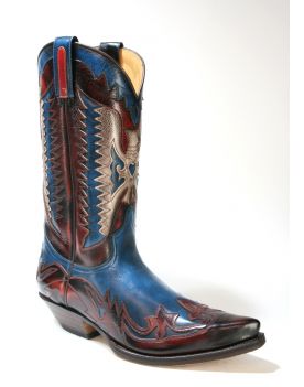 3840 Sendra Cowboystiefel Hurricane Rojo Ducados