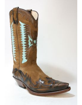 3840 Sendra Cowboystiefel Natur Antic Jacinto Serr. Kaleido