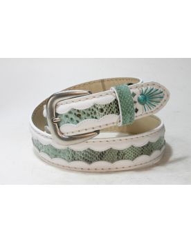 4483 Gürtel Blanco Python Turquesa Original belts