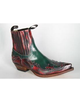 4660 Sendra Stiefeletten Denver Rojo Flor. Verde