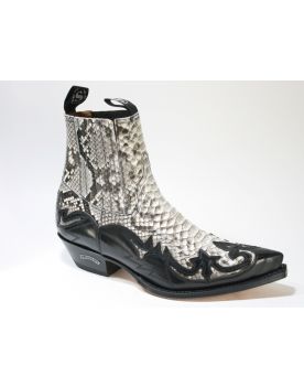 4660 Sendra Stiefeletten Flor. Negro Python Natural