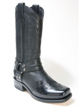 4980 Sendra Boots Bikerboots Flor. Negro Spr. Negro