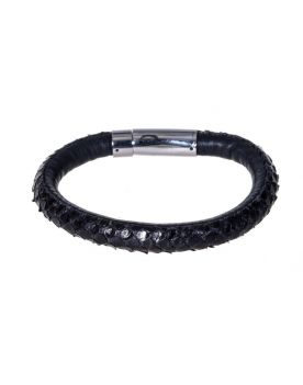 512 Lederarmband Python Black