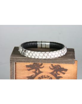 515 Lederarmband Python Natural B/W