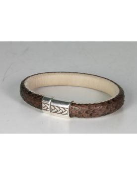 518 Lederarmband Python Brown