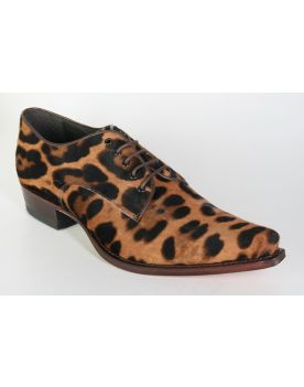 530 Sendra Schnürschuhe Kuhfell Leopardo