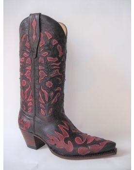 5529 Sendra Cowboystiefel Judy Barbados Serr. Rojo