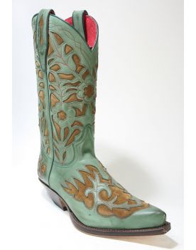 5529 Sendra Cowboystiefel N. Verde Botella Brass