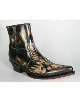 6035 Sendra Stiefeletten Britnes Flo. Marron Python Panizo