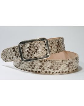 640 Vittozzi Gürtel Python Beige 