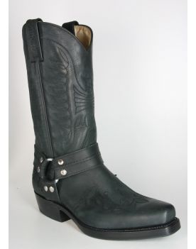 6643 Sancho Bikerboots Flamme Negro 307