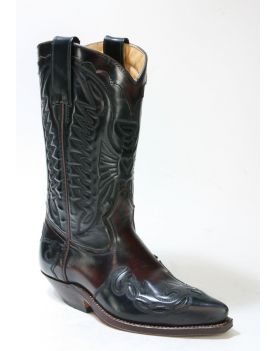  670 Primeboots Cowboystiefel schwarz bordeaux