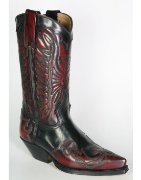 670 Primeboots Cowboystiefel rot schwarz