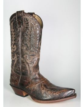  6821 Sendra Cowboystiefel Barbados Python Brown