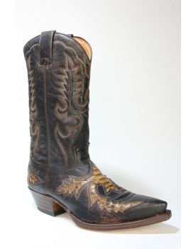 6821 Sendra Cowboystiefel Barbados Python Brown