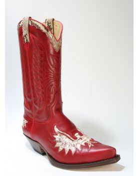 7106 Sendra Boots Cowboystiefel Ciclon Rojo Python Nat