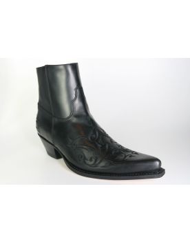 7216 Sendra Stiefelette JAVI Negro Stickung