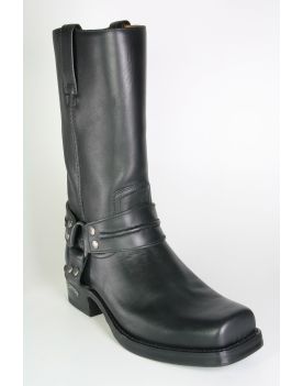 7410 Sendra Bikerboots Negro mit Gummisohle