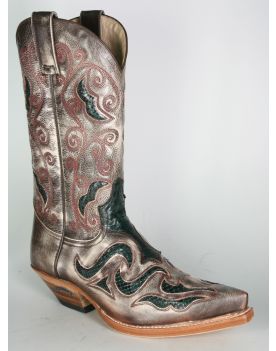 7428 Sendra Cowboystiefel Hurricane Marfil Python 