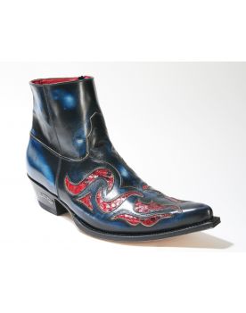 7482 Sendra Boots JAVI Denver Azul Python Rojo