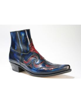 7482 Sendra Boots JAVI Denver Azul Python Rojo 2