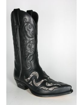 7490 Sendra Cowboystiefel Ciclon Negro Python Natural