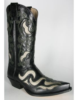 7490 Sendra Cowboystiefel Quesia Negro Blondy Bone