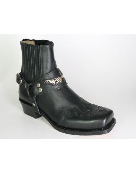 7811 Sendra Bikerboots STRONG Negro Flamme