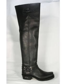 8105 Sendra Bikerboots Overknees Negro