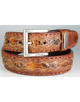 8347 Sendra Gürtel Evolution Tan Python Cuero