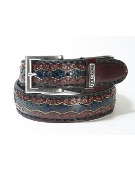 8347 Sendra Gürtel Hurricane Rojo Python Navy