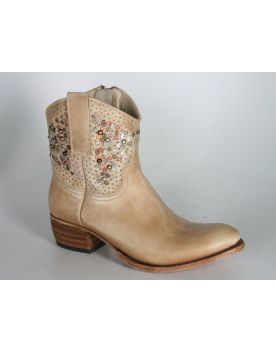 8602 Sendra Ankle boots Olimpia Milk Cuoio Nieten