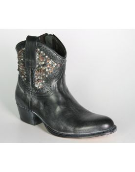 8602 Sendra Ankle boots Buttero Negro Nieten