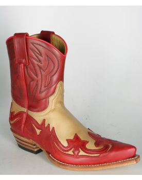 8983 Sendra Ciclon Rojo Corda Kurz-Cowboystiefel