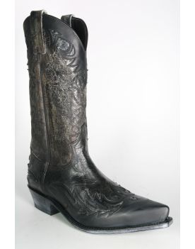 9669 Sendra Cowboystiefel Floter Negro Borron