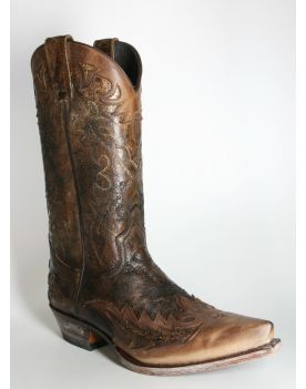 9669 Sendra Cowboystiefel Floter Tang Borron Marron