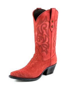  2524 Mayura Cowboystiefel Rojo Lavado